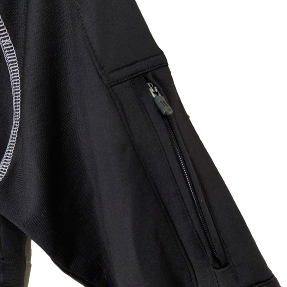 STARTER DRI-STAR BLACK 1/4 ZIP WITH WHITE TRIM TOP - Picture 3 of 6